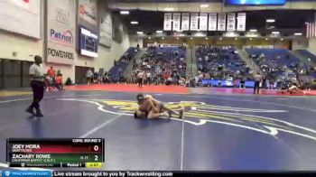 157 lbs Cons. Round 3 - Zachary Rowe, California Baptist (Calif.) vs Joey Mora, Unattached