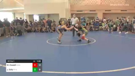 120 lbs Prelims - Mason Cowell, Orange Crush vs Jackson Ealy, Ragin' Raisins Split