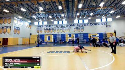 108 lbs Semifinal - Adalyne Fowls, Well Trained vs Kendal Haynie, Grappling House Wrestling Club