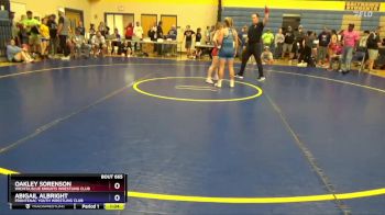 124 lbs Round 3 - Oakley Sorenson, Wichita Blue Knights Wrestling Club vs Abigail Albright, Frontenac Youth Wrestling Club