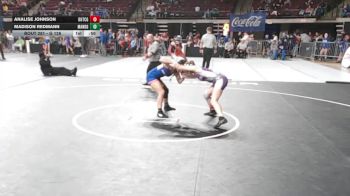 G 126 lbs Cons. Round 4 - Madison Redmann, Mandeville Girls vs Analise Johnson, Dutchtown Girls