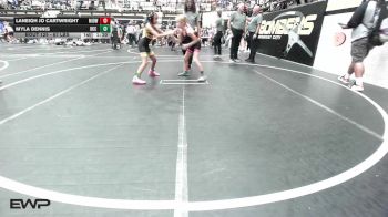 67 lbs Quarterfinal - Laneigh Jo Cartwright, Midwest City Bombers Youth Wrestling Club vs Myla Dennis, OKC Saints Wrestling
