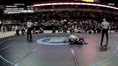 4A 114 lbs 1st Place Match - Andres Rambo Lopez, West Las Vegas vs Austin Lopez, Miyamura