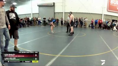 250 lbs Semifinal - Liam Miller, Reston Herndon Rhinos vs Levi Bailey, Smith Mountain Lake Wrestling