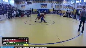 132 lbs Cons. Round 1 - Jovan Vukajlovic, CFWA @ LHP vs Samuel Girardo, Attack