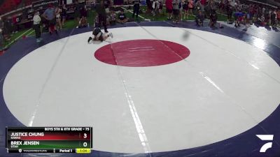 75 lbs Semifinal - Justice Chung, Hawaii vs Brex Jensen, Utah