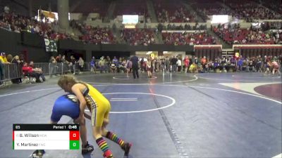 65 lbs Cons. Round 3 - Briar Willson, Miles City Wrestling Club vs Ysobel Martinez, Fairfield Wrestling Club