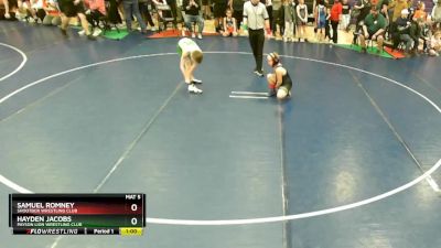 80 lbs Cons. Round 2 - Hayden Jacobs, Payson Lion Wrestling Club vs Samuel Romney, Shootbox Wrestling Club