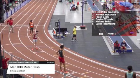 Men's 600m, Finals 1