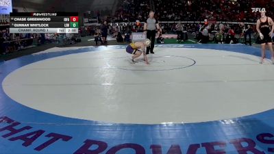 5A 144 lbs Champ. Round 1 - Gunnar Whitlock, Lewiston vs Chase Greenwood, Idaho Falls