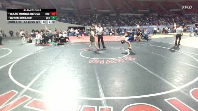 6A Boys 132 lbs Champ. Round 2 - Isaac Montes De Oca, South Medford Boys vs Ryder Sprague, West Linn Boys