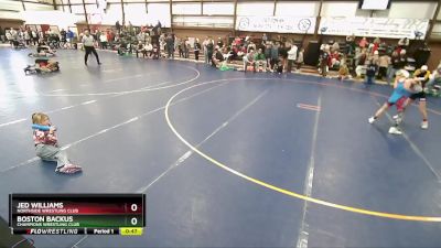 85 lbs Cons. Round 3 - Boston Backus, Champions Wrestling Club vs Jed Williams, Northside Wrestling Club