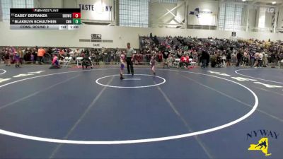 43 lbs Cons. Round 3 - Casey Defranza, Divas Of Destruction Wrestling Club vs Blakelyn Schultheis, Carthage Wrestling Association