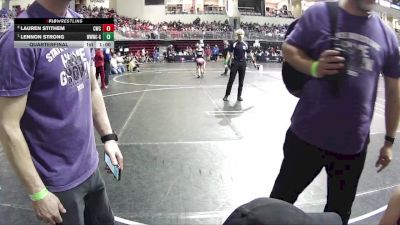 47-48 lbs Quarterfinal - Lennon Strong, Weeping Water Wrestling Club - Girls vs Lauren Stithem, Cozad Wrestling Club