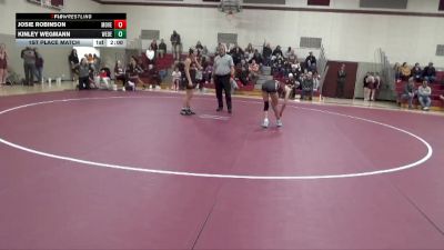 113-120 lbs 1st Place Match - Josie Robinson, Mount Vernon Girls vs Kinley Wegmann, West Delaware Girls