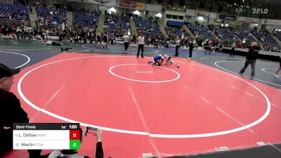 95 lbs Semifinal - Logan Dellow, Pomona Elite vs Liam Martin, Cedaredge