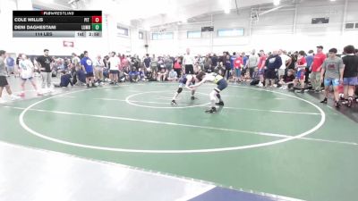 114 lbs Quarterfinal - Cole Willis, Pit Crew-HS vs Deni Daghestani, Lumberyard Wrestling-HS