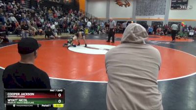 B-12 lbs Cons. Round 1 - Cooper Jackson, Hammerin Hawks vs Wyatt Nicol, Wildcat Youth Wrestling