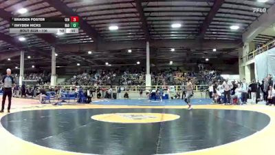 106 lbs Cons. Semi - Rhyden Hicks, Basic vs Braiden Foster, Centennial
