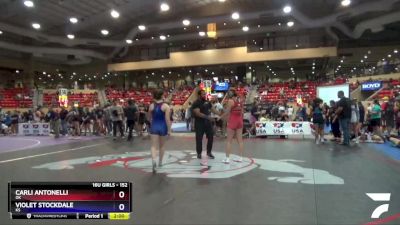 152 lbs Quarterfinal - Carli Antonelli, OK vs Violet Stockdale, KS