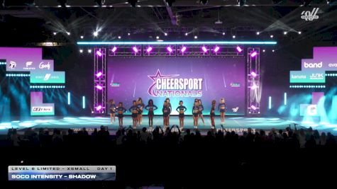 SoCo Intensity - Shadow [2026 L6 Limited - XSmall Day 1] 2026 CHEERSPORT National All Star Cheerleading Championship