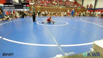 67 lbs Semifinal - Timmy McCall, Fort Gibson Youth Wrestling vs Garrett Potts, Wagoner Takedown Club