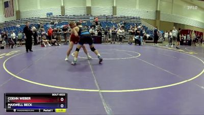 132 lbs Cons. Round 3 - Coehn Weber, IL vs Maxwell Beck, OH