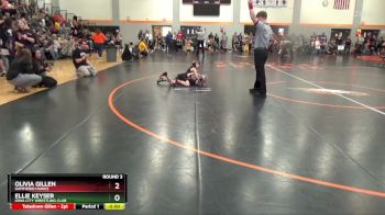 PW-2 lbs Round 3 - Olivia Gillen, Hammerin Hawks vs Ellie Keyser, Iowa City Wrestling Club