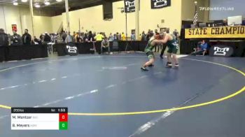 200 lbs Quarterfinal - Mason Mentzer, Biglerville vs Brady Meyers, North Star