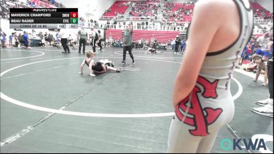 46 lbs Consi Of 16 #2 - Maverick Crawford, Southmoore SaberCats Wrestling vs Beau Rader, Cyclone Wrestling Club