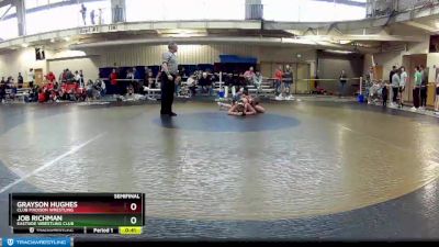 130 lbs Semifinal - Grayson Hughes, Club Madison Wrestling vs Job Richman, Eastside Wrestling Club