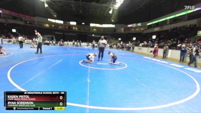 88 lbs Champ. Round 2 - Kaden Pistol, Camp Verde Middle School vs Ryan Sorenson, Chargers Wrestling Club