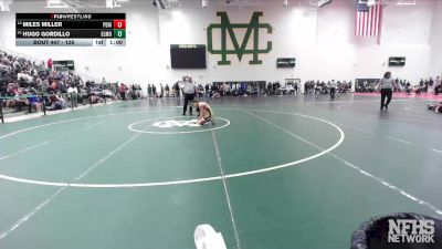 126 lbs Cons. Round 3 - Miles Miller, Peninsula vs Hugo Gordillo, Schurr