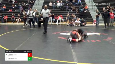 75 lbs Prelims - Alexander Lembo, SMWC WolfPack vs Dorian Jordan, Marlboro Mustangs
