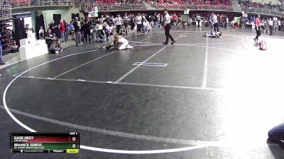 90 lbs Cons. Round 3 - Gage Hegy, Logan View vs Branick Griess, Jr. Viking Wrestling Club