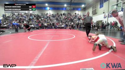45 lbs 3rd Place - Kayson Newcomb, Columbus Wrestling Club vs Walker Scheulen, Salina Wrestling Club