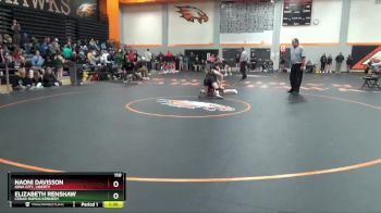 110 lbs Cons. Round 3 - Elizabeth Renshaw, Cedar Rapids Kennedy vs Naoni Davisson, Iowa City, Liberty