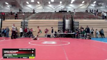 132 lbs Quarterfinal - Zakai Hathaway, Indy West Wrestling vs Anthony Toon, Triton Central