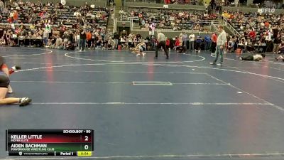 90 lbs Cons. Round 2 - Aiden Bachman, Powerhouse Wrestling Club vs Keller Little, Moyer Elite