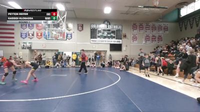 3 lbs Round 1 - Kassidi Klobassa, Waverly Area Wrestling Club vs Peyton Reiter, Knights Wrestling Club