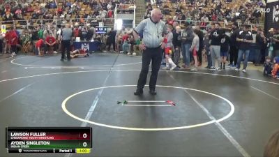 42 lbs Quarterfinal - Lawson Fuller, Chesapeake Youth Wrestling vs Ayden Singleton, Indian Creek