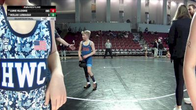 84 lbs Quarterfinal - Luke Kloske, Dinwiddie Wrestling Club vs Nolan Lumagui, Bull Island Grappling