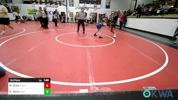 76 lbs 3rd Place - Maxwell Drew, Team Tulsa Wrestling Club vs Rye Davis, Honey Badgers Wrestling Club