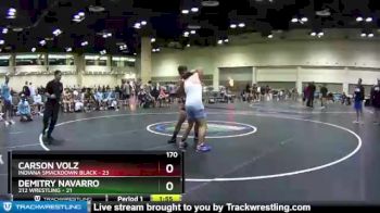170 lbs Semis & Wb (16 Team) - Demitry Navarro, 212 Wrestling vs Carson Volz, Indiana Smackdown Black