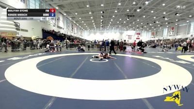 100 lbs Semifinal - Kenzie Miesch, Divas Of Destruction Wrestling Club vs Maliyah Stone, Falconer Youth Wrestling