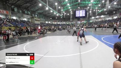 165 lbs Consi Of 16 #2 - Kaydance Martinez, Bookcliff Middle School vs Attikus LeRoux, Greeley United