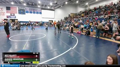 62 lbs Quarterfinal - Jett Elliott, Casper Wrestling Club vs Hudson Hengstler, Douglas WC