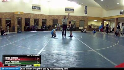 90 lbs Round 1 - Ketni Gibson, Caston Wrestling Club vs Emma Allison, Highland Wrestling Club