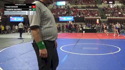 132 lbs Quarterfinal - Cole Schaub, Heights Wrestling Club vs Quentin Maxwell, Darkhorse Wrestling Club