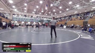 215 lbs Champ. Round 3 - Nelson Lecona, Dana Hills vs Satoshi Davis, Slam Academy